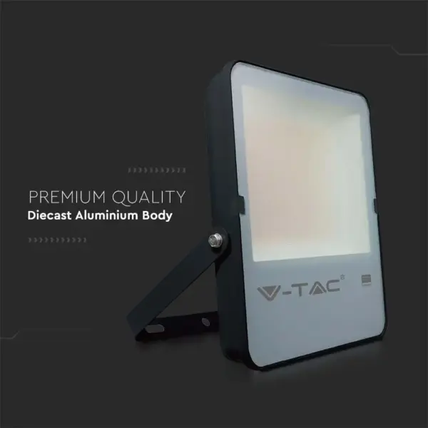 LED Προβολέας 200W V-TAC PRO Samsung Chip Μαύρος 100° 27350lm Αδιάβροχος IP65 Ψυχρό 6400K – 20411