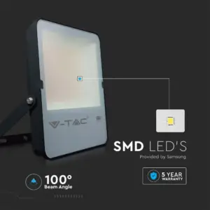 LED Προβολέας 200W V-TAC PRO Samsung Chip Μαύρος 100° 27350lm Αδιάβροχος IP65 Ψυχρό 6400K – 20411