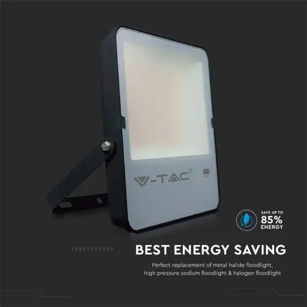 LED Προβολέας 200W V-TAC PRO Samsung Chip Μαύρος 100° 27350lm Αδιάβροχος IP65 Ψυχρό 6400K – 20411