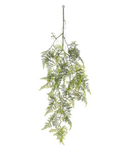 GloboStar® Artificial Garden FERN HANGING BRANCH 20410 Τεχνητό Διακοσμητικό Κρεμαστό Φυτό Φτέρη Υ89cm