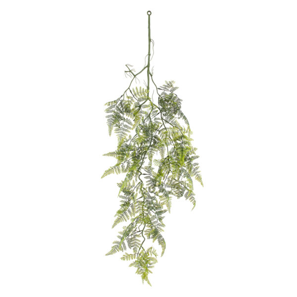 GloboStar® Artificial Garden FERN HANGING BRANCH 20410 Τεχνητό Διακοσμητικό Κρεμαστό Φυτό Φτέρη Υ89cm