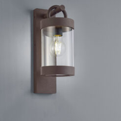 Φωτιστικό Τοίχου Trio Lighting E27 Σκουριά Αλουμίνιο IP44 204160124