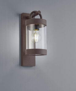 Φωτιστικό Τοίχου Trio Lighting E27 Σκουριά Αλουμίνιο IP44 204160124