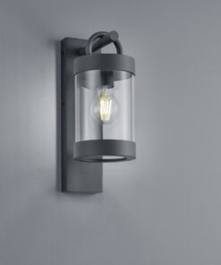 Φωτιστικό Τοίχου Trio Lighting E27 Ανθρακί Αλουμίνιο IP44 204160142