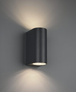 Φωτιστικό Τοίχου Trio Lighting 2xGU10 Ανθρακί Αλουμίνιο IP44 204260242