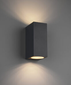 Φωτιστικό Τοίχου Trio Lighting 2xGU10 Ανθρακί Αλουμίνιο IP44 204269242