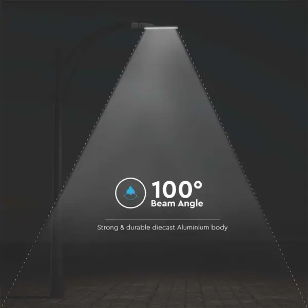 LED φωτιστικό δρόμου V-TAC PRO Samsung Chip 100W 6500Κ Γκρί σώμα – 20427