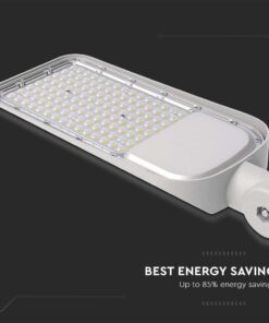 LED φωτιστικό δρόμου V-TAC PRO Samsung Chip με Αισθητήρα Φωτός 30W 3000lm 4000Κ Γκρί – 20430