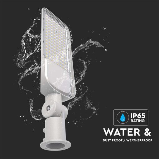 LED φωτιστικό δρόμου V-TAC PRO Samsung Chip με Αισθητήρα Φωτός 30W 3000lm 4000Κ Γκρί – 20430