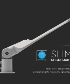 LED φωτιστικό δρόμου V-TAC PRO Samsung Chip με Αισθητήρα Φωτός 30W 3000lm 4000Κ Γκρί – 20430