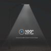 LED φωτιστικό δρόμου V-TAC PRO Samsung Chip με Αισθητήρα Φωτός 50W 5000lm 4000Κ Γκρί – 20432