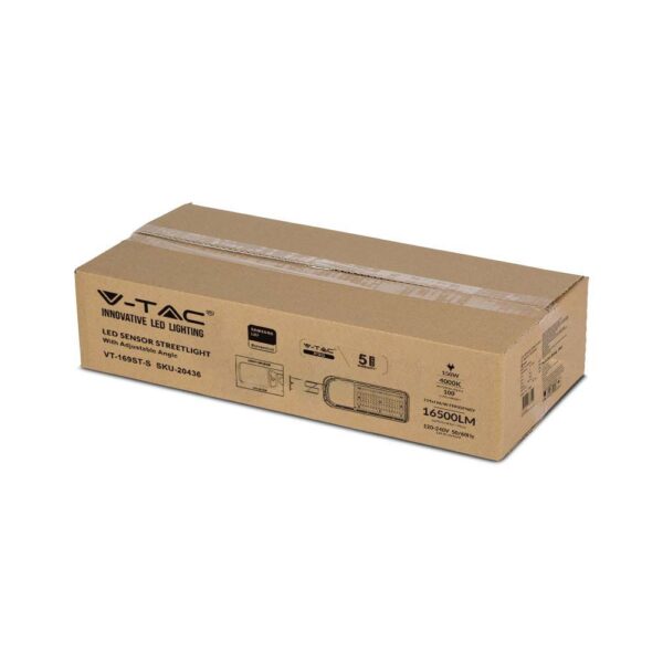 LED Φωτιστικό Δρόμου V-TAC PRO Samsung Chip 150W 4000Κ Γκρί με Αισθήτηρα Φωτός – 20436