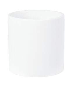 GloboStar® Artificial Garden KASOS 20444 Πήλινο Κεραμικό Κασπώ Γλάστρα – Flower Pot Λευκό με Χρυσό Φ15cm x Υ15cm