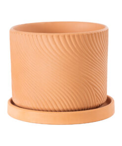 GloboStar® Artificial Garden ASTYPALAIA 20451 Πήλινο Κεραμικό Κασπώ Γλάστρα – Flower Pot Κεραμιδί Φ18cm x Υ16cm