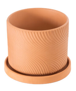 GloboStar® Artificial Garden ASTYPALAIA 20451 Πήλινο Κεραμικό Κασπώ Γλάστρα – Flower Pot Κεραμιδί Φ18cm x Υ16cm