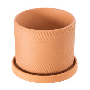 GloboStar® Artificial Garden ASTYPALAIA 20451 Πήλινο Κεραμικό Κασπώ Γλάστρα – Flower Pot Κεραμιδί Φ18cm x Υ16cm