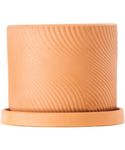 GloboStar® Artificial Garden ASTYPALAIA 20451 Πήλινο Κεραμικό Κασπώ Γλάστρα – Flower Pot Κεραμιδί Φ18cm x Υ16cm