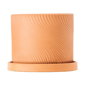 GloboStar® Artificial Garden ASTYPALAIA 20451 Πήλινο Κεραμικό Κασπώ Γλάστρα – Flower Pot Κεραμιδί Φ18cm x Υ16cm