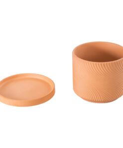 GloboStar® Artificial Garden ASTYPALAIA 20451 Πήλινο Κεραμικό Κασπώ Γλάστρα – Flower Pot Κεραμιδί Φ18cm x Υ16cm