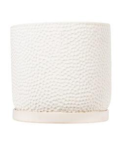 GloboStar® Artificial Garden PARGA 20452 Πήλινο Κεραμικό Κασπώ Γλάστρα – Flower Pot Μπεζ Φ23cm x Υ20.5cm