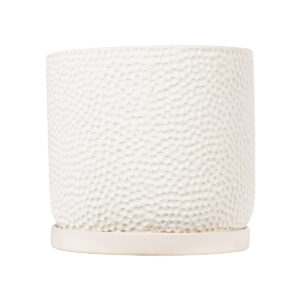 GloboStar® Artificial Garden PARGA 20452 Πήλινο Κεραμικό Κασπώ Γλάστρα – Flower Pot Μπεζ Φ23cm x Υ20.5cm