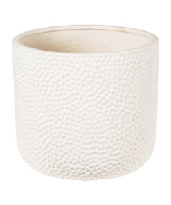 GloboStar® Artificial Garden PARGA 20452 Πήλινο Κεραμικό Κασπώ Γλάστρα – Flower Pot Μπεζ Φ23cm x Υ20.5cm