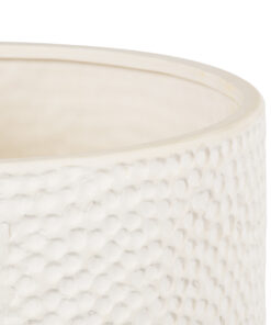 GloboStar® Artificial Garden PARGA 20452 Πήλινο Κεραμικό Κασπώ Γλάστρα – Flower Pot Μπεζ Φ23cm x Υ20.5cm