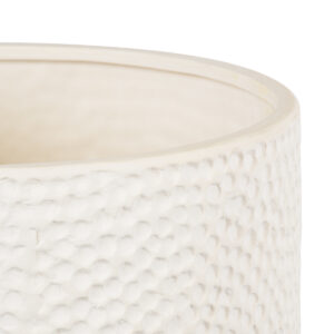 GloboStar® Artificial Garden PARGA 20452 Πήλινο Κεραμικό Κασπώ Γλάστρα – Flower Pot Μπεζ Φ23cm x Υ20.5cm