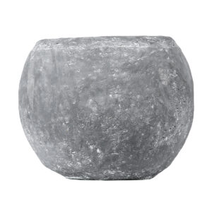GloboStar® Artificial Garden ALONISSOS 20458 Τσιμεντένιο Κασπώ Γλάστρα – Flower Pot Γκρι Φ18.5cm x Υ14.5cm