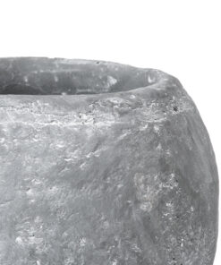 GloboStar® Artificial Garden ALONISSOS 20458 Τσιμεντένιο Κασπώ Γλάστρα – Flower Pot Γκρι Φ18.5cm x Υ14.5cm