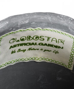 GloboStar® Artificial Garden ALONISSOS 20458 Τσιμεντένιο Κασπώ Γλάστρα – Flower Pot Γκρι Φ18.5cm x Υ14.5cm