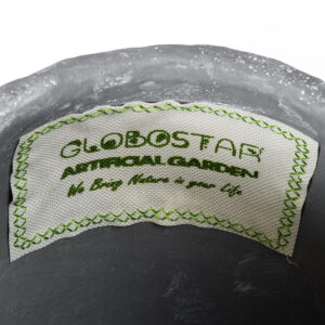 GloboStar® Artificial Garden ALONISSOS 20458 Τσιμεντένιο Κασπώ Γλάστρα – Flower Pot Γκρι Φ18.5cm x Υ14.5cm