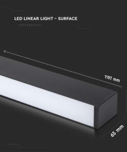LED Γραμμικό Φωτιστικό V-TAC SAMSUNG 120cm 40W Dimmable Οροφής Μαύρο 4000K V-TAC – 21463