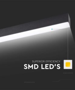LED Γραμμικό Φωτιστικό V-TAC SAMSUNG 120cm 40W Dimmable Οροφής Μαύρο 4000K V-TAC – 21463