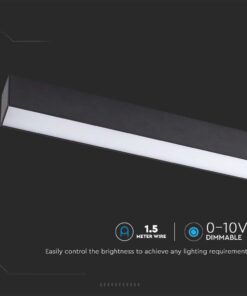 LED Γραμμικό Φωτιστικό V-TAC SAMSUNG 120cm 40W Dimmable Οροφής Μαύρο 4000K V-TAC – 21463