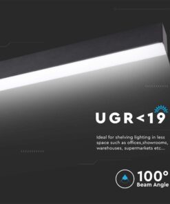 LED Γραμμικό Φωτιστικό V-TAC SAMSUNG 120cm 40W Dimmable Οροφής Μαύρο 4000K V-TAC – 21463