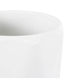 GloboStar® Artificial Garden KARPATHOS 20463 ΣΕΤ 3 Πήλινα Κεραμικά Κασπώ Γλάστρες – Flower Pots Λευκό A:Φ10cm x Υ10cm B:Φ13cm x Υ13.5cm C:Φ16cm x Υ16.5cm