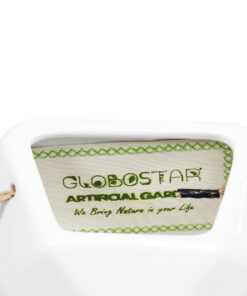 GloboStar® Artificial Garden HERAKLIO 20467 Κρεμαστό Πήλινο Κεραμικό Κασπώ Γλάστρα – Flower Pot Λευκό Μ13.5cm x Π15.5 x Υ37cm