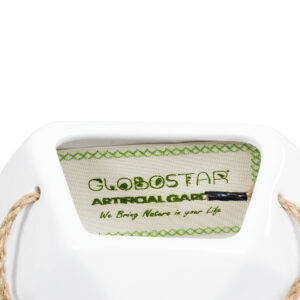 GloboStar® Artificial Garden HERAKLIO 20467 Κρεμαστό Πήλινο Κεραμικό Κασπώ Γλάστρα – Flower Pot Λευκό Μ13.5cm x Π15.5 x Υ37cm