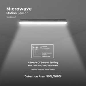 LED Αδιάβροχο φωτιστικό Samsung SMD 36W 1.2m φυσικό 4000K sensor milky cover με ανοξείδωτα κλιπς και ανιχνευτή 120lm/W V-TAC – 20468