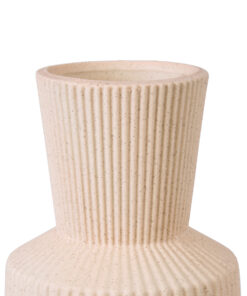 GloboStar® Artificial Garden CAPRI 20468 Πήλινο Κεραμικό Κασπώ Γλάστρα – Flower Pot Απαλό Μπεζ Φ7.5cm x Υ20cm