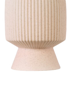 GloboStar® Artificial Garden CAPRI 20468 Πήλινο Κεραμικό Κασπώ Γλάστρα – Flower Pot Απαλό Μπεζ Φ7.5cm x Υ20cm