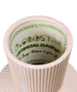 GloboStar® Artificial Garden CAPRI 20468 Πήλινο Κεραμικό Κασπώ Γλάστρα – Flower Pot Απαλό Μπεζ Φ7.5cm x Υ20cm