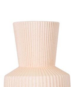 GloboStar® Artificial Garden CAPRI 20470 Πήλινο Κεραμικό Κασπώ Γλάστρα – Flower Pot Απαλό Μπεζ Φ9.5cm x Υ25cm