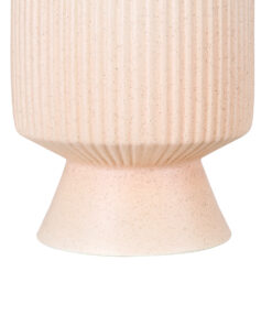 GloboStar® Artificial Garden CAPRI 20470 Πήλινο Κεραμικό Κασπώ Γλάστρα – Flower Pot Απαλό Μπεζ Φ9.5cm x Υ25cm