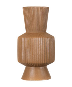 GloboStar® Artificial Garden AMALFI 20471 Πήλινο Κεραμικό Κασπώ Γλάστρα – Flower Pot Κεραμιδί Φ9.5cm x Υ25cm