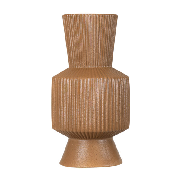 GloboStar® Artificial Garden AMALFI 20471 Πήλινο Κεραμικό Κασπώ Γλάστρα – Flower Pot Κεραμιδί Φ9.5cm x Υ25cm