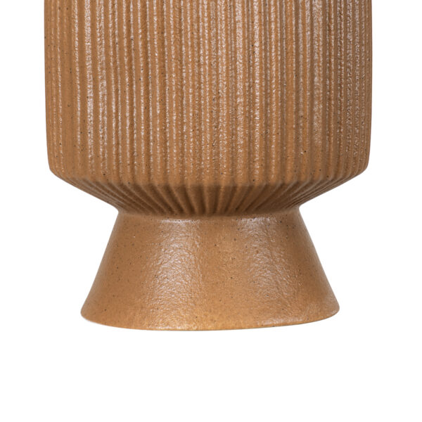 GloboStar® Artificial Garden AMALFI 20471 Πήλινο Κεραμικό Κασπώ Γλάστρα – Flower Pot Κεραμιδί Φ9.5cm x Υ25cm