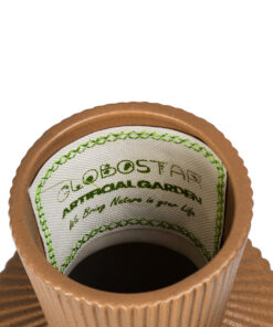 GloboStar® Artificial Garden AMALFI 20471 Πήλινο Κεραμικό Κασπώ Γλάστρα – Flower Pot Κεραμιδί Φ9.5cm x Υ25cm