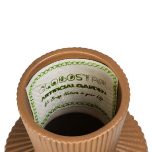 GloboStar® Artificial Garden AMALFI 20471 Πήλινο Κεραμικό Κασπώ Γλάστρα – Flower Pot Κεραμιδί Φ9.5cm x Υ25cm